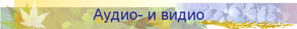 Аудио- и видио